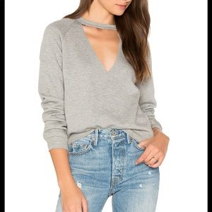 Project Social T sweatshirt with cut out neckline
